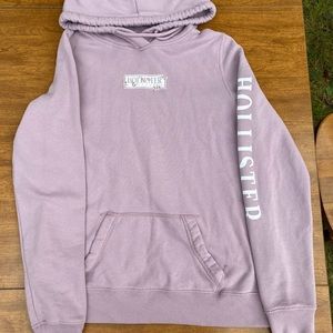 Hollister lavender purple logo hoodie Medium